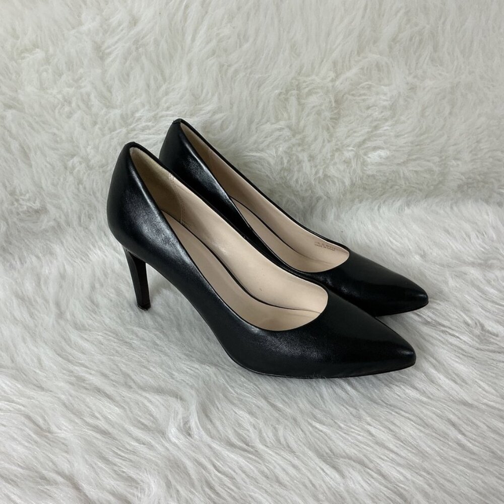 Cole Haan Amelia Grand OS Black Leather Pointed Toe Heels Pumps 10B